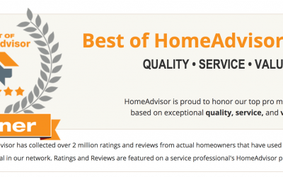 Best of HomeAdvisor 2017 Award Winner!